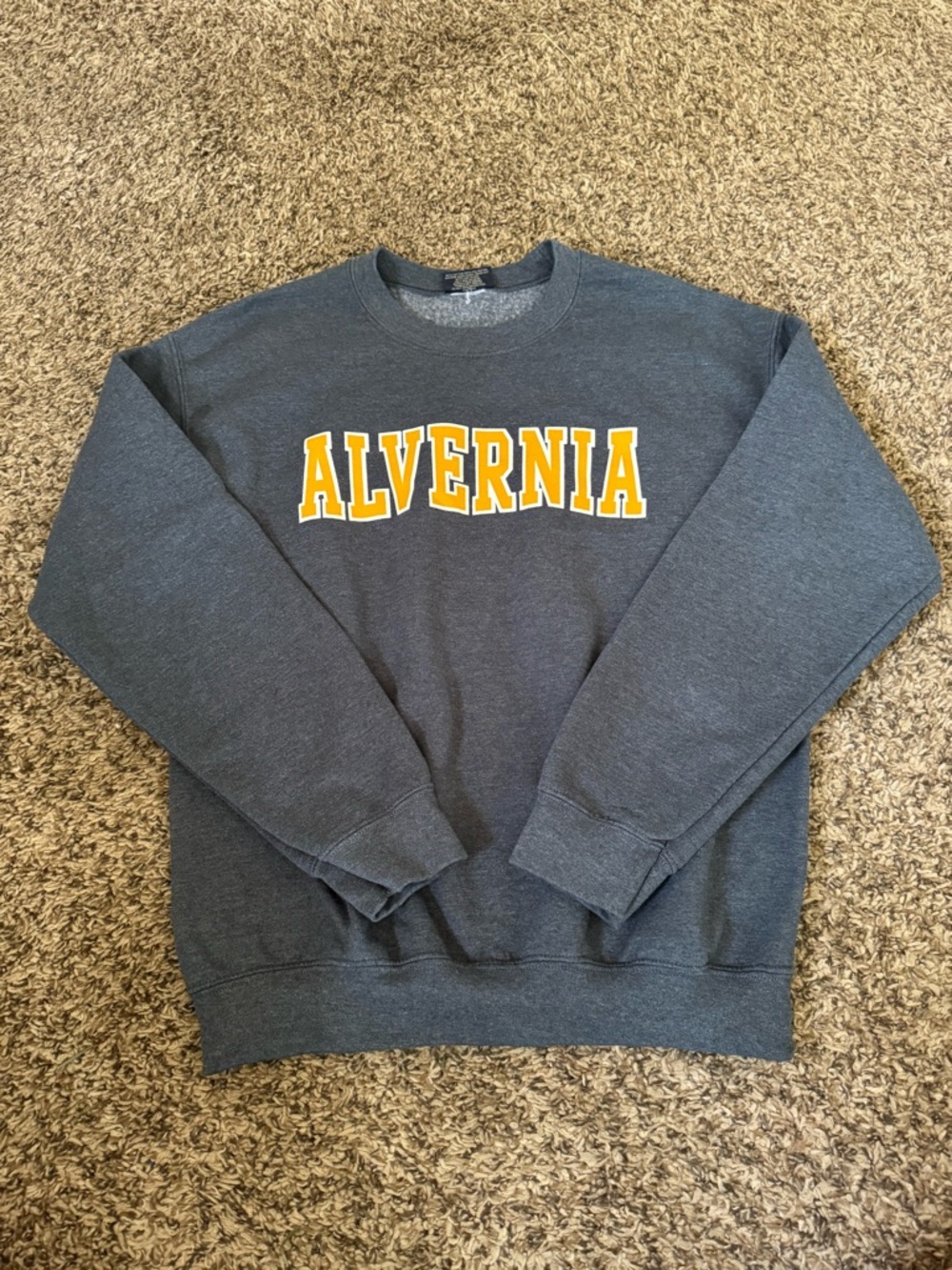 MV Sport Crewneck Sweatshirt - Dark Gray with Gold Lettering